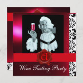 INVITATION SOMMELIER PARTIE DE DÉGUSTATION DE VIN SCEAU DE CI (Devant / Derrière)