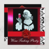 INVITATION SOMMELIER PARTIE DE DÉGUSTATION DE VIN SCEAU DE CI (Devant / Derrière)