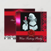 INVITATION SOMMELIER PARTIE DE DÉGUSTATION DE VIN SCELLÉ À LA (Devant / Derrière)