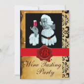 INVITATION SOMMELIER VIN DÉGUSTATION PARTI DE SCEAU DE CIRE R (Devant)