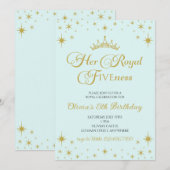 Invitation Son Altesse Fiveness Princesse d'Or 5e Anniversair (Devant / Derrière)