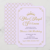 Invitation Son Altesse la Princesse d'Or Fiveness 5e Annivers (Devant / Derrière)