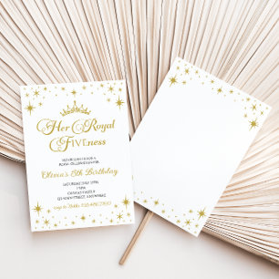 Invitation Son Altesse Royale de Cinquième du Or Princesse 5e