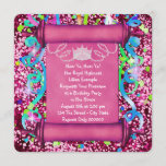 Invitation Son Altesse Royale la Princesse<br><div class="desc">Adorable invitation à la fête d'anniversaire de princesse rose. Ce joli parchemin rose, la couronne de princesse, les confettis et les cornemuses de l'invitation à la fête d'anniversaire de princesses sont facilement customisés pour votre événement en ajoutant les détails de votre événement, le style de police, la taille et la...</div>