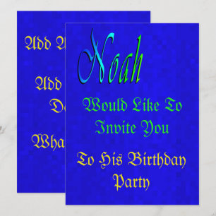 Invitation Son Anniversaire De Noé, Personnalise Cette Invita