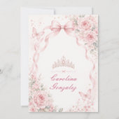 Invitation Son Anniversaire de Princesse Rose Royale Five-Nes (Dos)