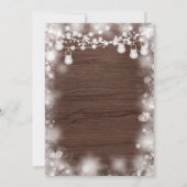 Invitation Son Baby shower en bois d'hiver à l'extérieur du f (Dos)