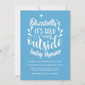 Invitation Son Baby shower extérieur froid / Saupoudrer (Devant)