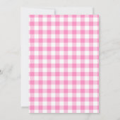 Invitation Son Baby shower simple rose et blanc A Girl (Dos)