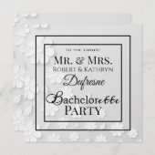 Invitation Son Bachelor & Hers Bachelor / Bachelorette (Devant / Derrière)
