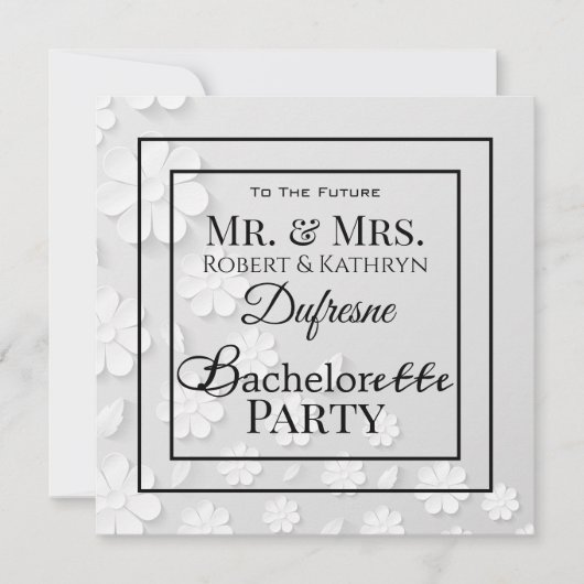 Invitation Son Bachelor & Hers Bachelor / Bachelorette (Devant)