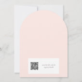 Invitation Son Code QR de Baby Shower Fleur Rose Clair C'est  (Dos)