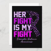 Invitation Son Combat Est Mon Combat Contre La Violence Domes (Devant / Derrière)