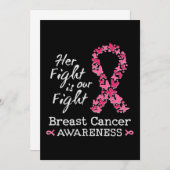 Invitation Son combat est notre combat Conscience du cancer d (Devant / Derrière)