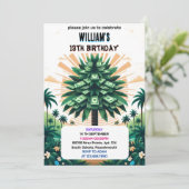 Invitation Son Cool Nature Espèces Arbre Arbre Arbre 13ème An (Debout devant)