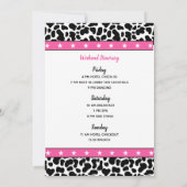 Invitation Son Dernier Ride Disco Cowgirl Bachelorette Itinér (Dos)