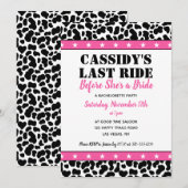 Invitation Son Dernier Ride Disco Cowgirl Bachelorette Party (Devant / Derrière)