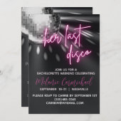 Invitation Son Dernier week-end de Bachelorette Disco (Devant / Derrière)