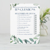 Invitation Son et ses dix questions jeu Mariage (Debout devant)