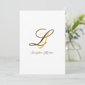 Invitation Son et ses monogrammes sont liés | mariage romanti (Debout devant)