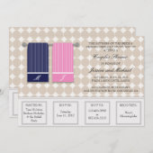 Invitation Son et sien douche moderne de couples de (Devant / Derrière)