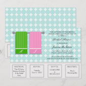 Invitation Son et sien Fête de la mariée moderne de (Devant / Derrière)