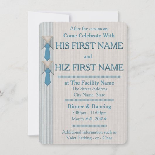 Invitation Son et son Blue Oxford Pinstripe (Devant)