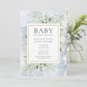 Invitation Son Froid Hiver Extérieur Tout En Un Baby shower (Debout devant)