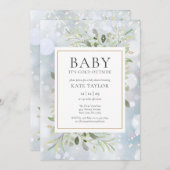 Invitation Son Froid Hiver Extérieur Tout En Un Baby shower (Devant / Derrière)