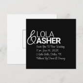Invitation Son & Hers Bold et Light Names Mariage (Devant / Derrière)