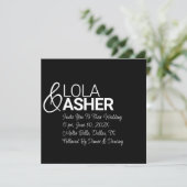 Invitation Son & Hers Bold et Light Names Mariage (Debout devant)