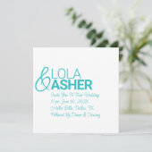 Invitation Son & Hers Bold et Light Names Mariage (Debout devant)