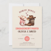 Invitation Son & Hers Cowboy Boots Western Engagement Party (Devant)