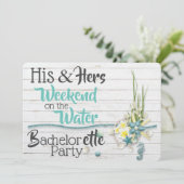 Invitation Son & Hers Weekend sur la Bachelorette de l'eau (Debout devant)