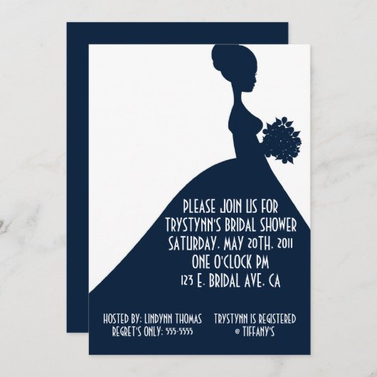 Invitation SON Invitation-NAVY (Devant / Derrière)