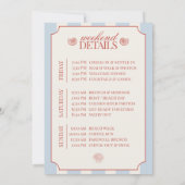 Invitation Son Itinéraire de week-end de Bachelorette à attra (Dos)