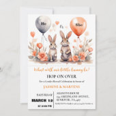 Invitation Son ou elle Ballotte lapin de Pâques le sexe révèl (Devant)