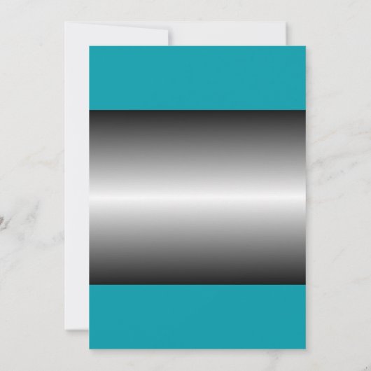 Invitation Son parti de retraite Black Turquoise Modern (Dos)