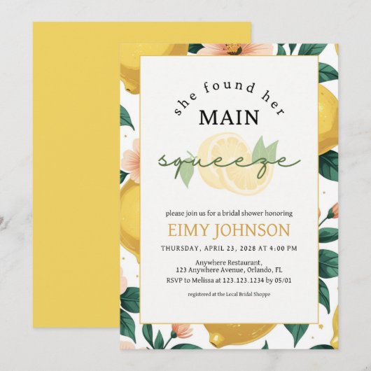 Invitation Son Petit Ami (Devant / Derrière)