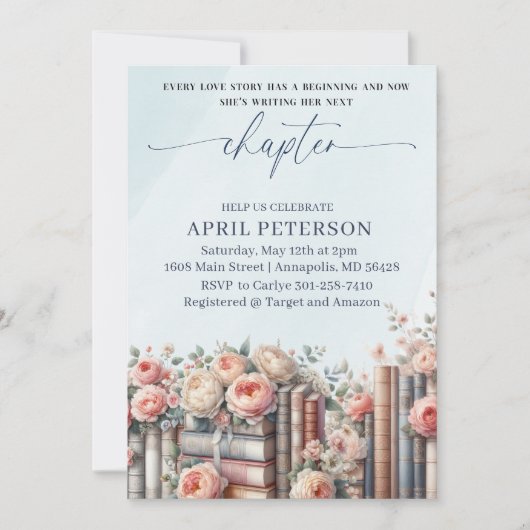 Invitation Son Prochain Chapitre Commence, Fête de Mariage de (Devant)