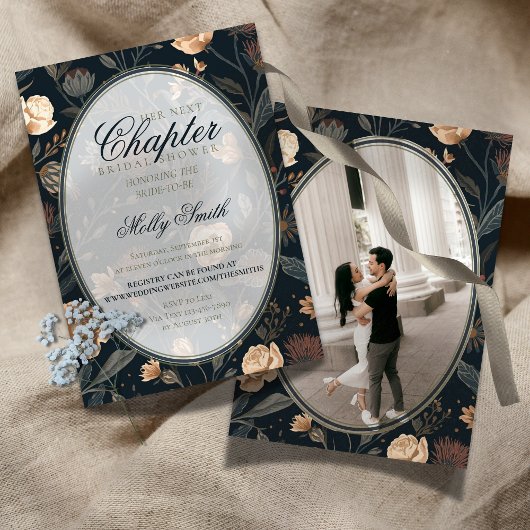 Invitation Son Prochain Chapitre Fête de Fiançailles Florale