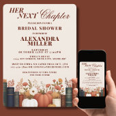 Invitation Son Prochain Chapitre Thème de livre de citrouille