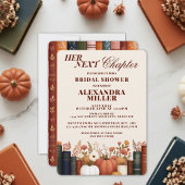 Invitation Son Prochain Chapitre Thème de livre de citrouille