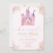 Invitation Son Royal Five-Ness Princess 5th Birthday Party (Devant)