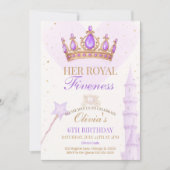 Invitation Son Royal Fiveness Princess Anniversaire Invitatio (Devant)