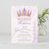Invitation Son Royal Fiveness Princess Anniversaire Invitatio (Debout devant)
