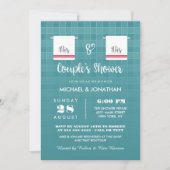 Invitation Son & Ses | Douche Blue & Red Gay Couple's (Devant)