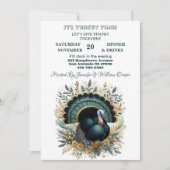 Invitation Son temps Turquie Thanksgiving Flora Green Botanic (Devant)