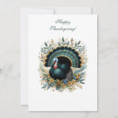 Invitation Son temps Turquie Thanksgiving Flora Green Botanic (Dos)