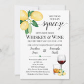 Invitation Son whiskey pressé principal et sa douche de vin (Devant)